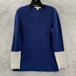 BELFORD Sweater Womens Medium Top Cashmere Blue*